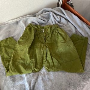 lime green baggy lightweight pants